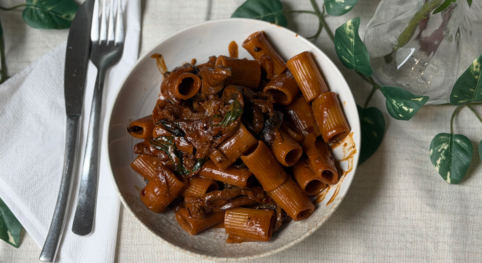 Gochujang pasta upplagt
