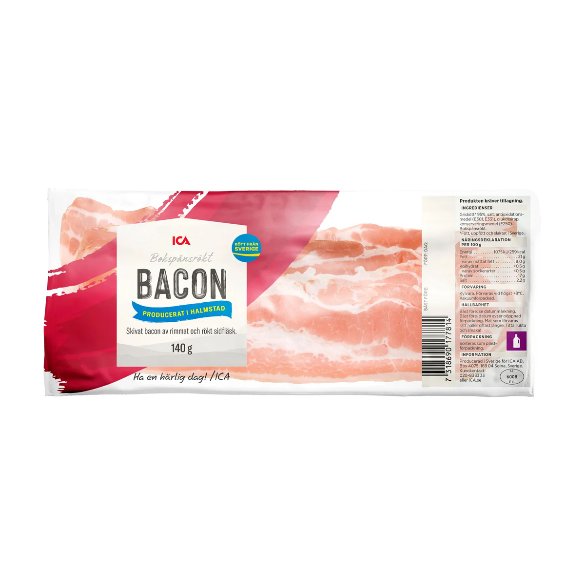 Icas skivad bacon